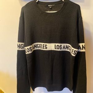 Black fashion knit pullover